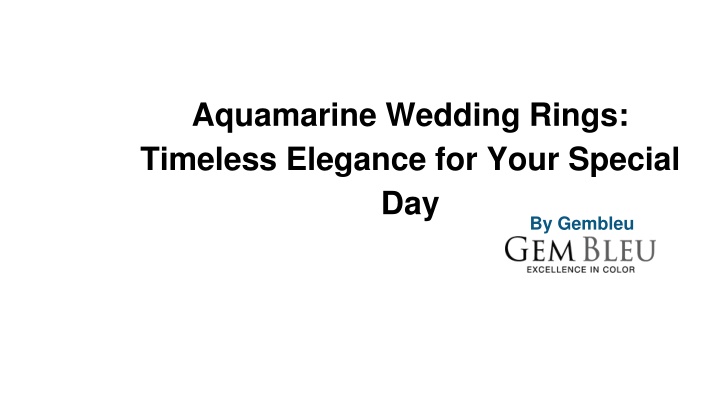 aquamarine wedding rings timeless elegance for your special day