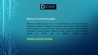 Business Growth Strategy Drive Success
