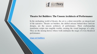 theatre set builders the unseen architects