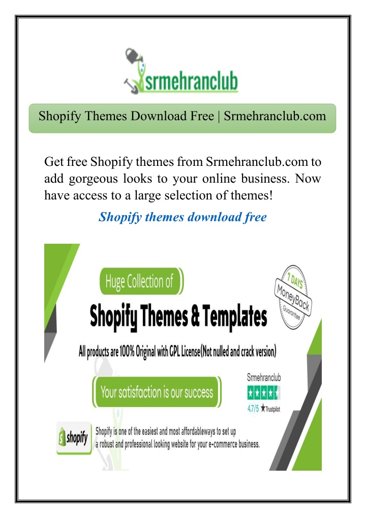 shopify themes download free srmehranclub com