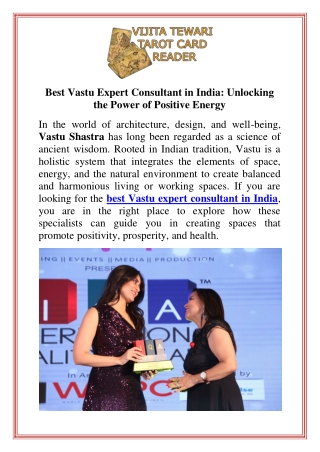 Best Vastu Expert Consultant in India Unlocking the Power of Positive Energy