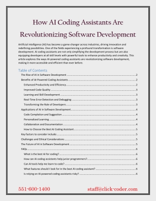 How AI Coding Assistants Are Revolutionizing Software Development