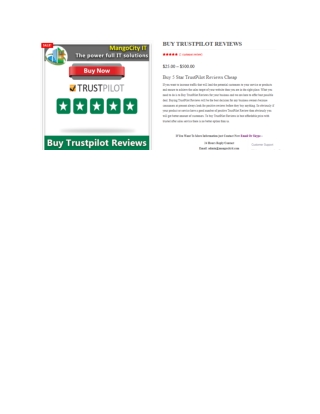 Buy Trustpilot Reviews