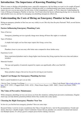 introduction the importance of knowing plumbing