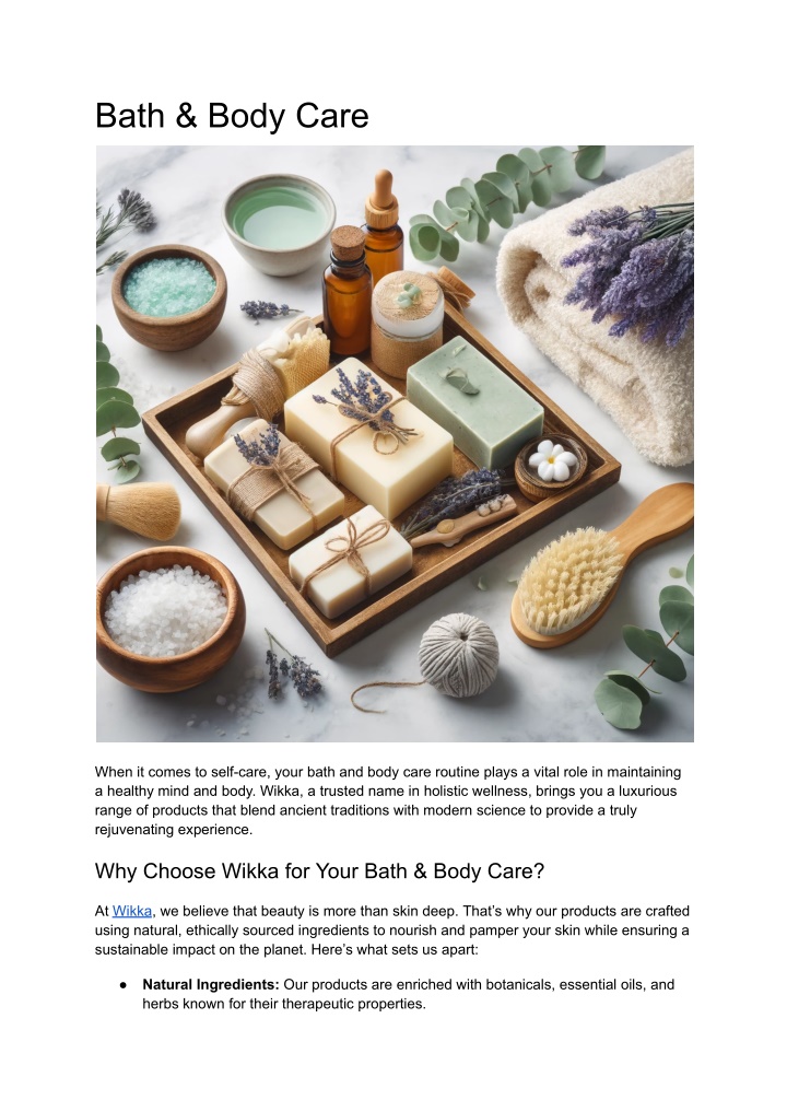 bath body care