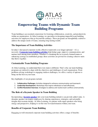 empowering teams with dynamic team building