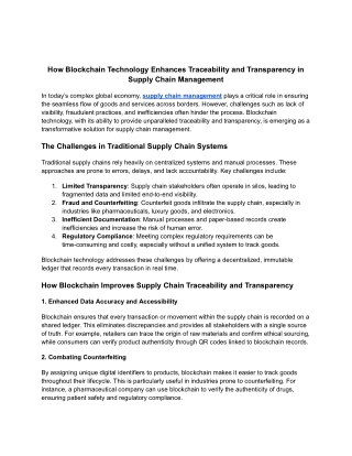 how blockchain technology enhances traceability