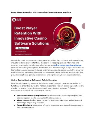 boost player retention with innovative casino