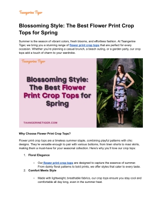 Blossoming Style_ The Best Flower Print Crop Tops for Spring