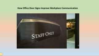 How Office Door Signs Improve Workplace Communication