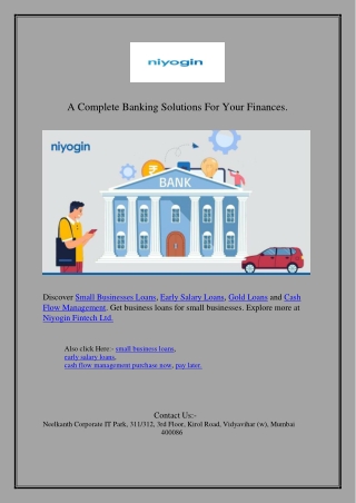 a complete banking solutions for your finances