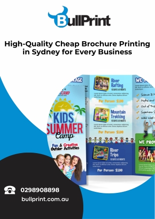 High-Quality Cheap Brochure Printing in Sydney for Every Business