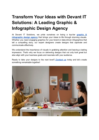 Transform Your Ideas with Devant IT Solutions_ A Leading Graphic & Infographic Design Agency