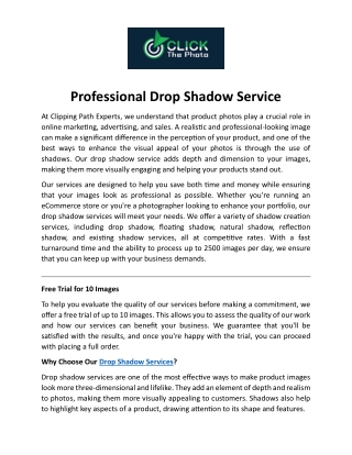 Drop Shadow Service | Best Photo Shadow Service Provider | Drop Shadow Photoshop