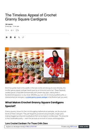 Discover the Art of Crochet Granny Square Cardigans at Mini Apparels