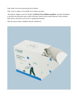 Liver balance
