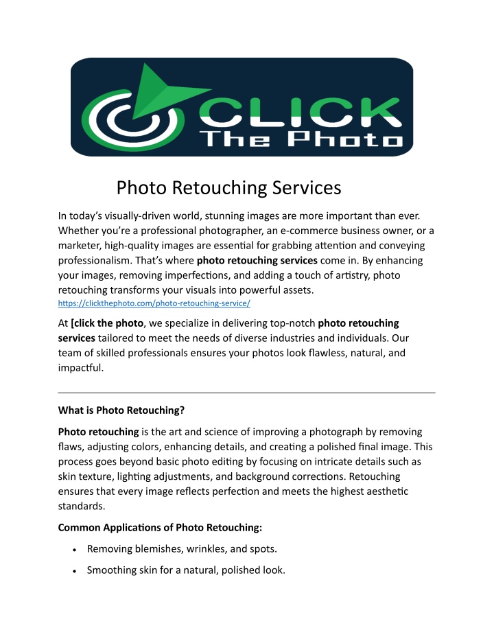 photo retouching services