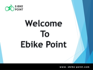 Electric bike adventures  - Ebike Point