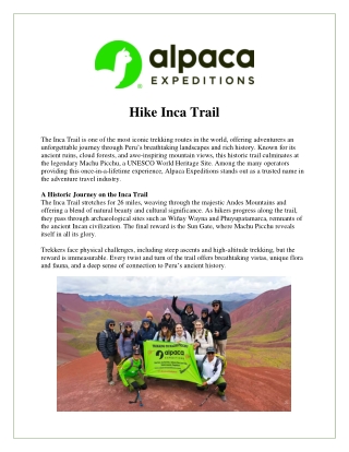 Hike Inca Trail