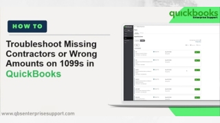 How to Rectify Missing Contractors or Wrong Amounts in QuickBooks for 1099s