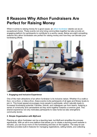 8 reasons why athon fundraisers are perfect