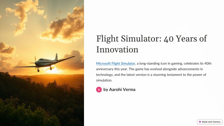 flight simulator 40 years of innovation