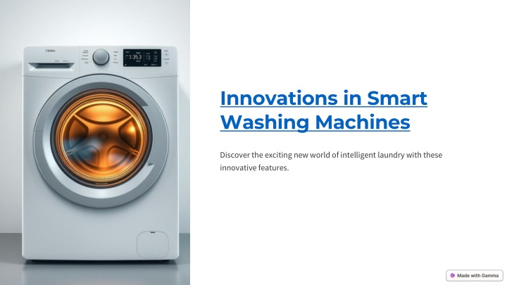 innovations in smart washing machines