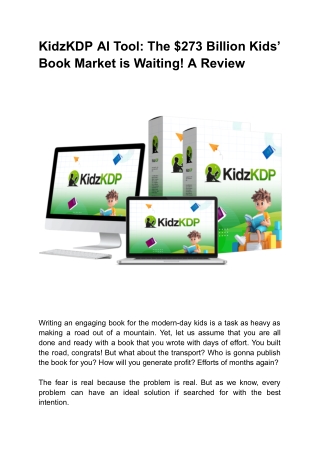 KidzKDP AI Review: Create and Cash In on Kids’ Books!