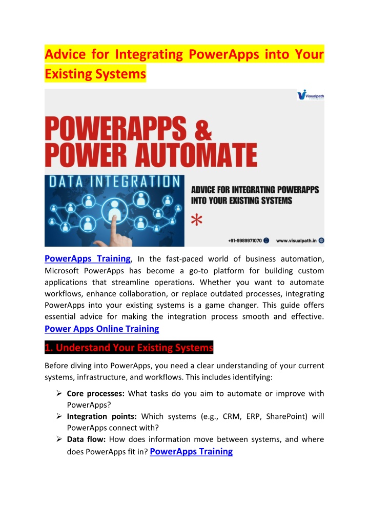 advice for integrating powerapps into your