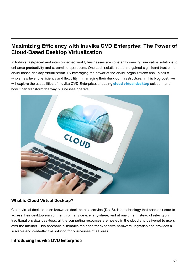 maximizing efficiency with inuvika ovd enterprise