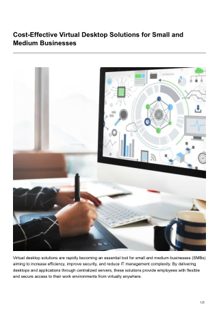 Cost-Effective Virtual Desktop Solutions for Small and Medium Businesses
