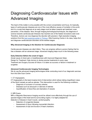 diagnosing cardiovascular issues with advanced