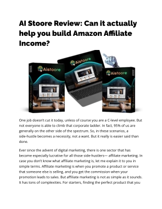 AI Stoore Review: Scale Your Affiliate Business with Innovative AI Tools