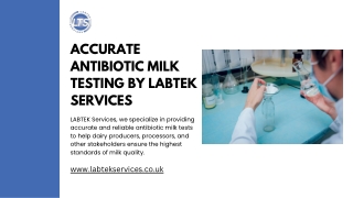 Accurate Antibiotic Milk Testing by Labtek Services