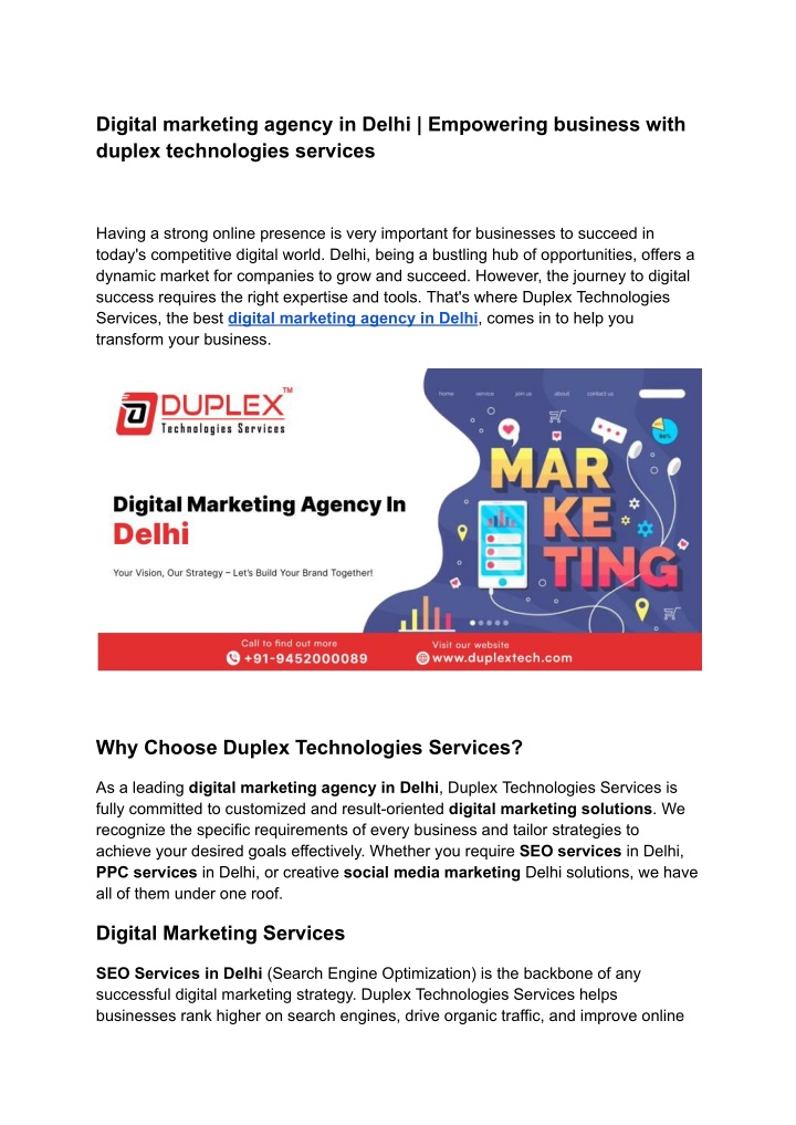 digital marketing agency in delhi empowering