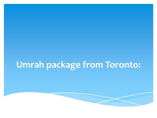 umrah packages from toro