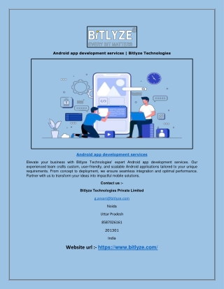 android app development services bitlyze