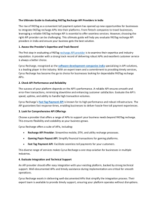the ultimate guide to evaluating fastag recharge