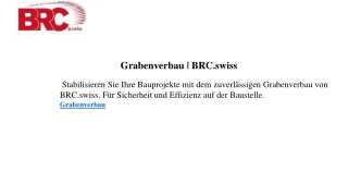 Grabenverbau  BRC.swiss