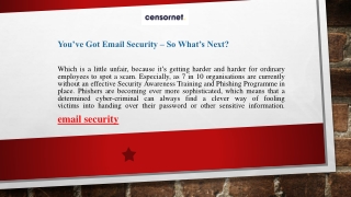 Email Security – Protect your inbox from threats.