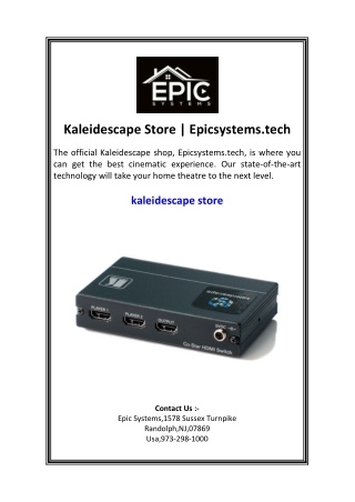 kaleidescape store epicsystems tech