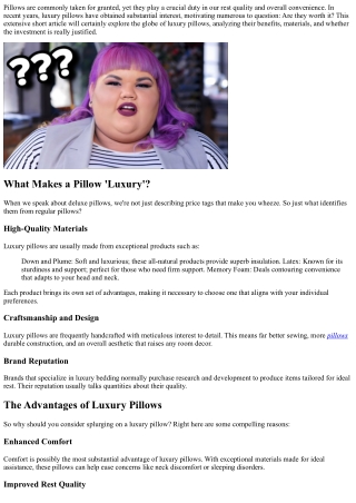 pillows are commonly taken for granted yet they