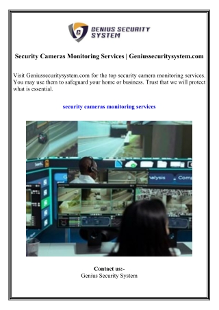 security cameras monitoring services