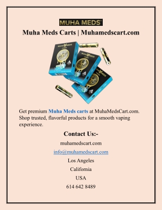 Muha Meds Carts  Muhamedscart.com