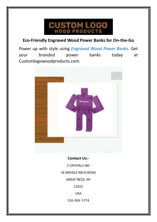 Eco-Friendly Engraved Wood Power Banks for On-the-Go