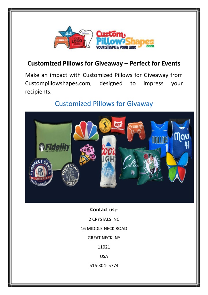 customized pillows for giveaway perfect for events