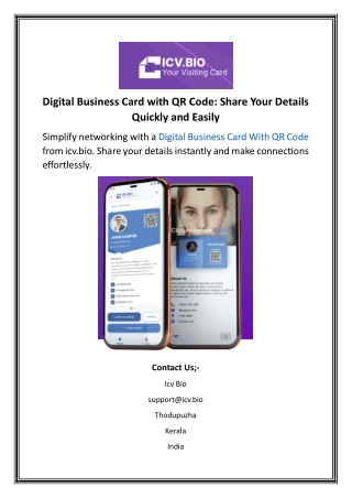 digital business card with qr code share your