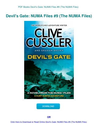 PDF Books Devil's Gate NUMA Files #9 (The NUMA Files)