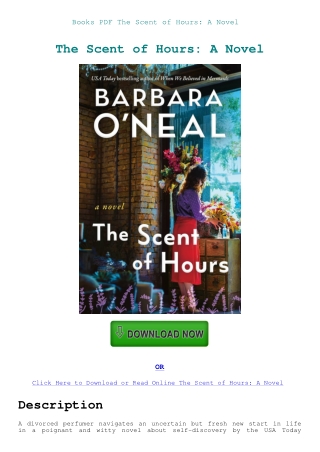 Books PDF The Scent of Hours A Novel