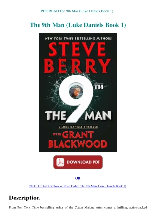 PDF READ The 9th Man (Luke Daniels Book 1)